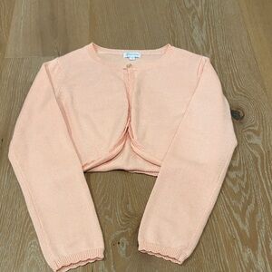 SoftTypical Size 7/8 Peach Cropped Cardigan.